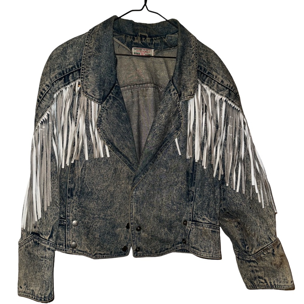 Denim Fringe Jacket